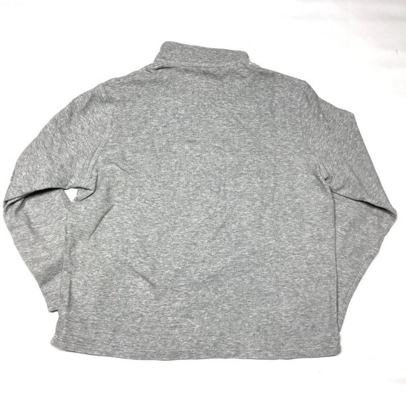 Michael Kors Heather Gray Waffle Knit 1/4 Snap Button Mock Neck - Picture 5 of 5